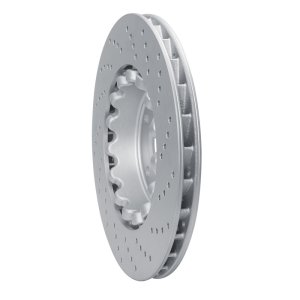 BMW Z4 Brake Rotor (1) - Left Front - R1 Concepts - Drilled Carbon Alloy GeoMET - `01-`08